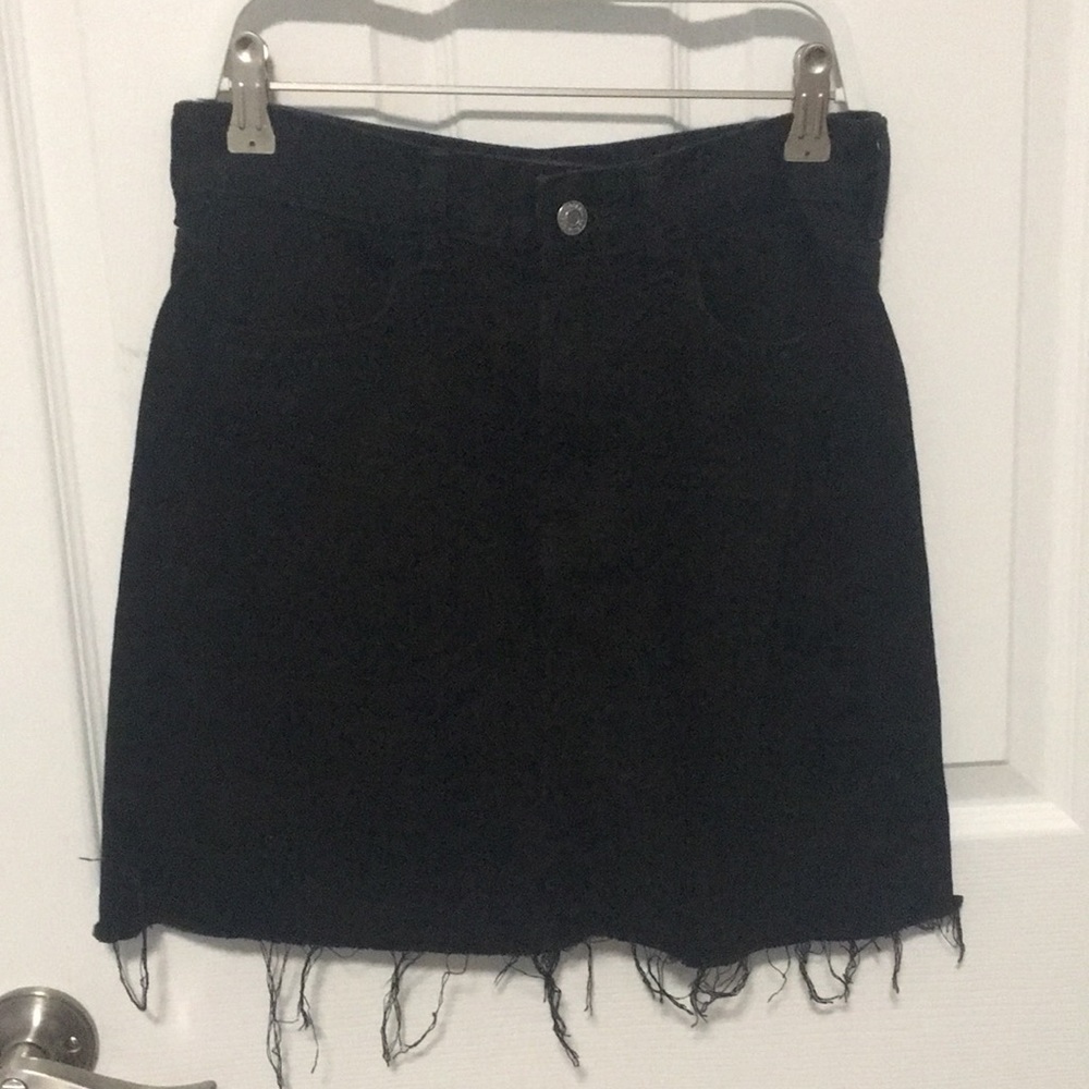 black denim skirt